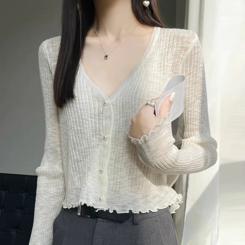 黑白清凉丝绸开衫Essential Ice Silk Cardigan