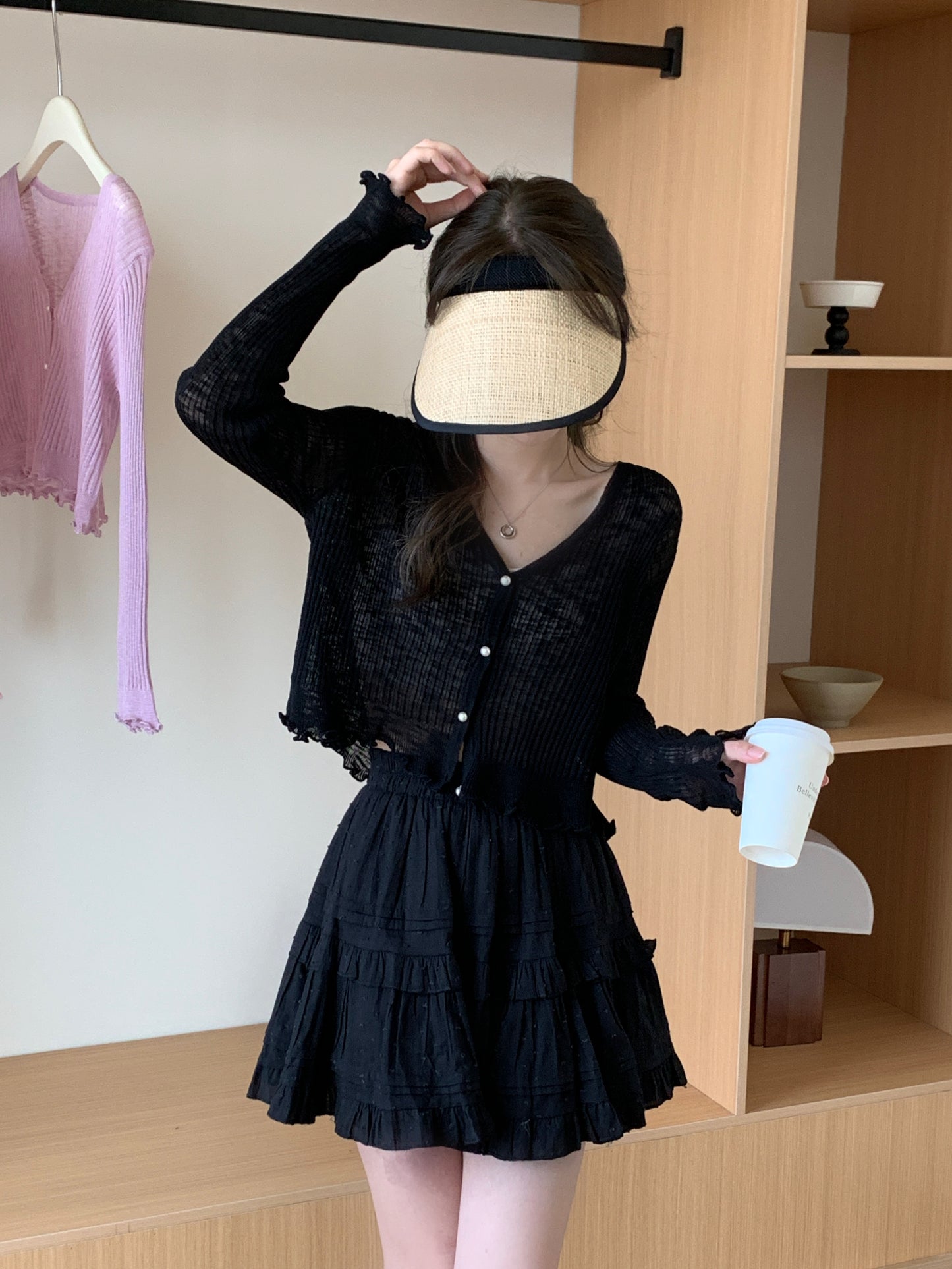 黑白清凉丝绸开衫Essential Ice Silk Cardigan