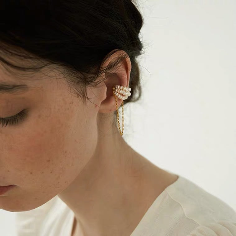 1 Piece Pearl Ear Cuff