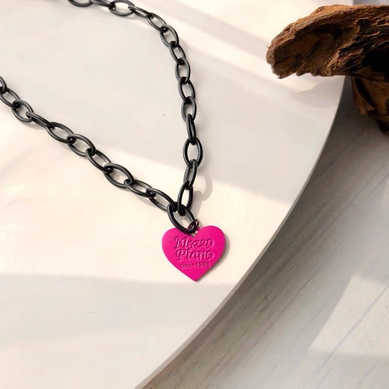 Black Link Chain Necklace
