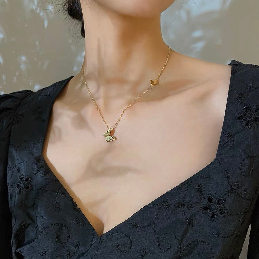 Gold Plated Butterfly Necklace