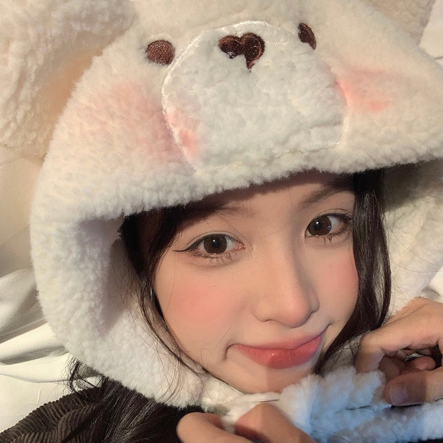 腮红小熊护耳帽Bear Hat