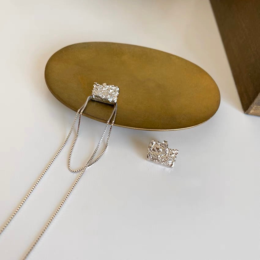 Unmatched Silver Plated Earrings