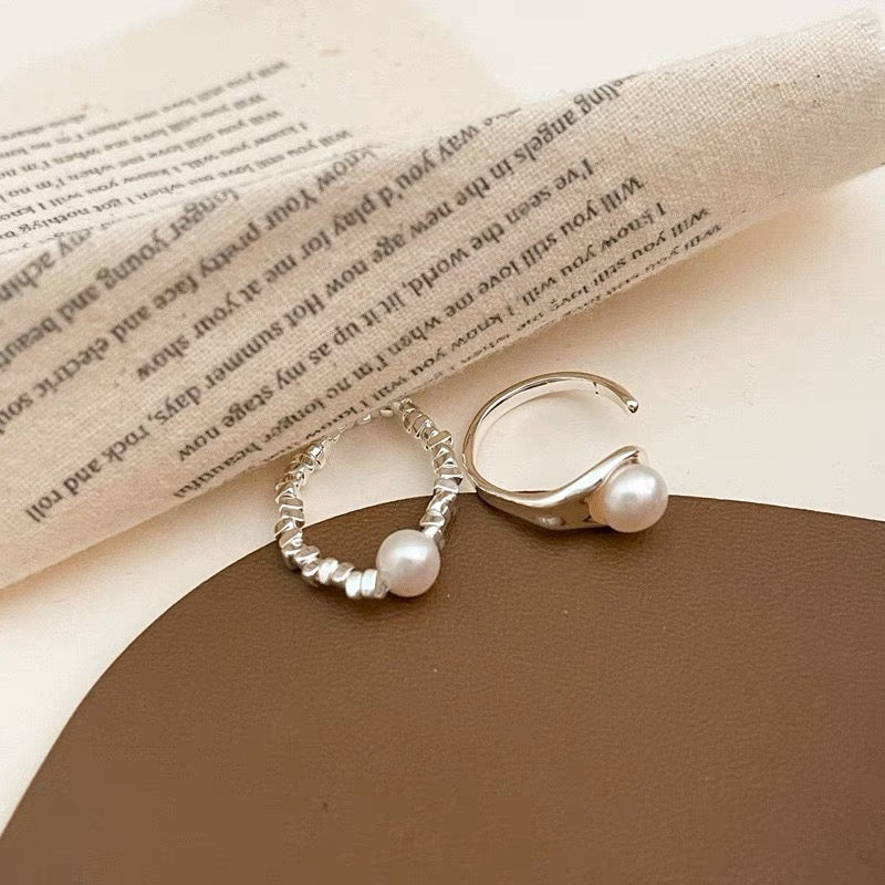 Silver Plated Pearl Ring