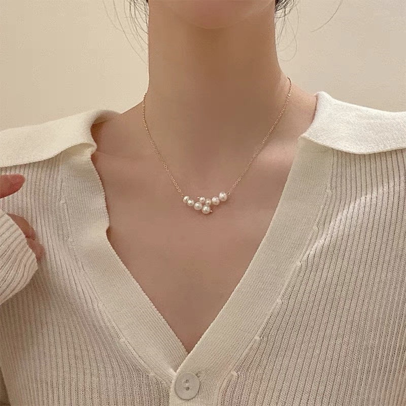 Gold Plated Pearl Necklace