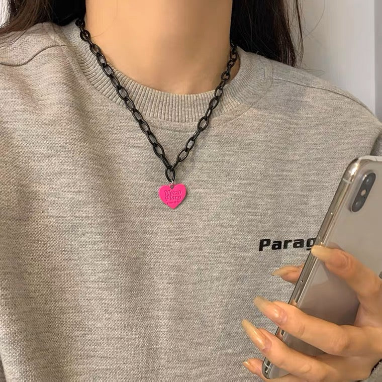 Black Link Chain Necklace