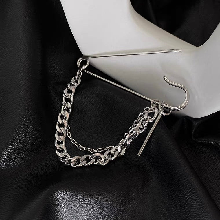 Double Chain Brooch