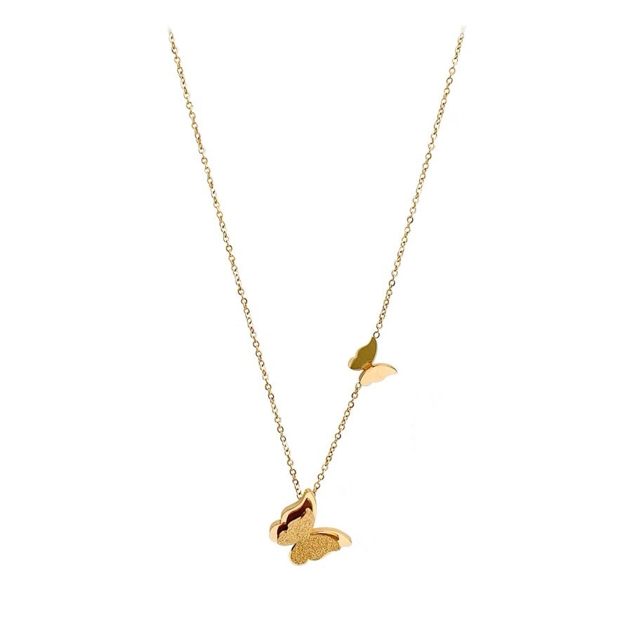 Gold Plated Butterfly Necklace