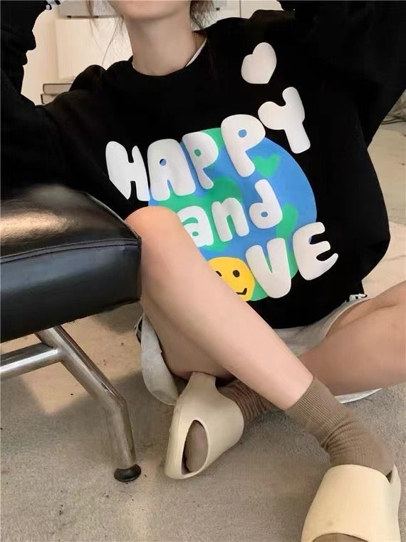 爱心地球开衫🌍"Love" Oversized Sweater