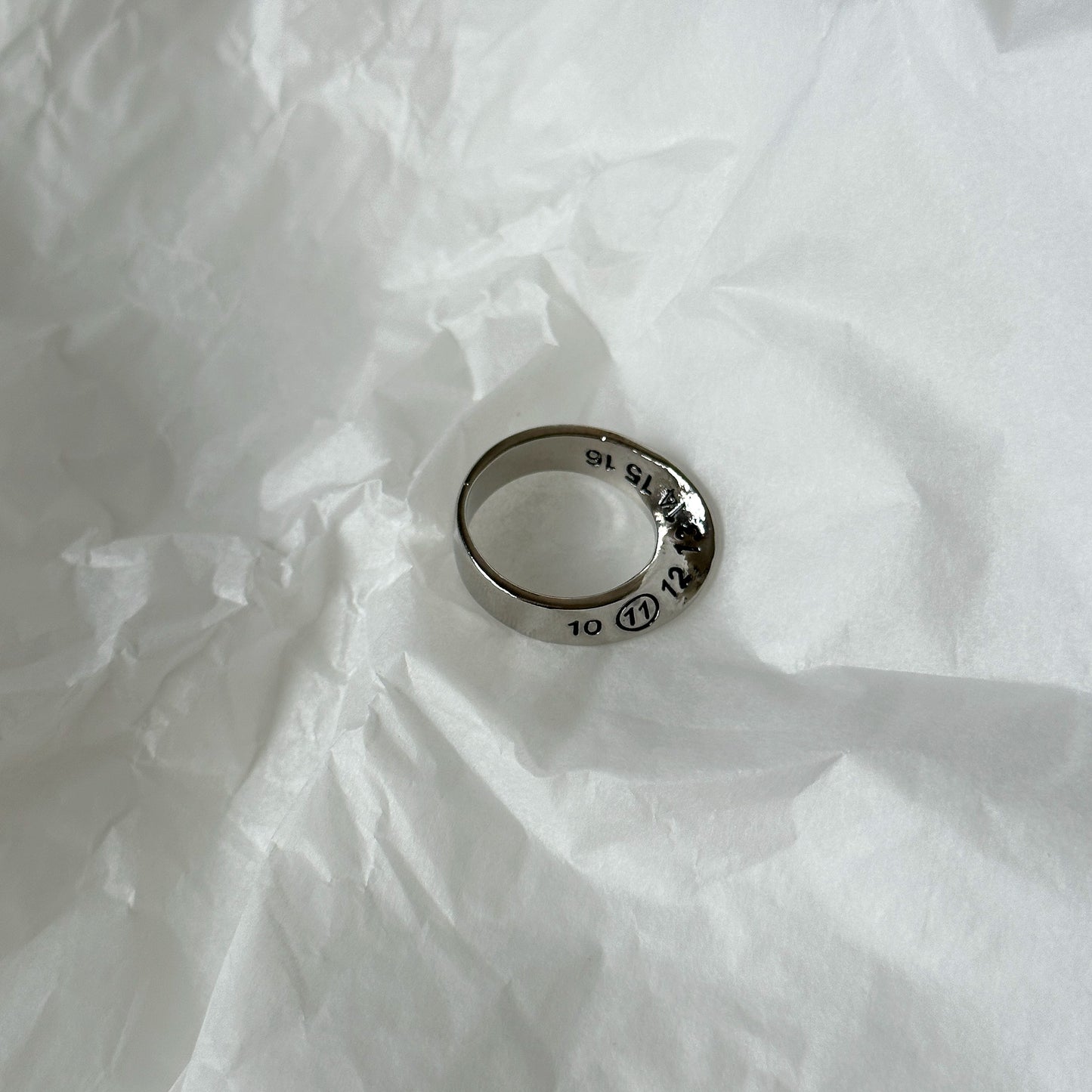 Silver-Plated Ring with Numbers