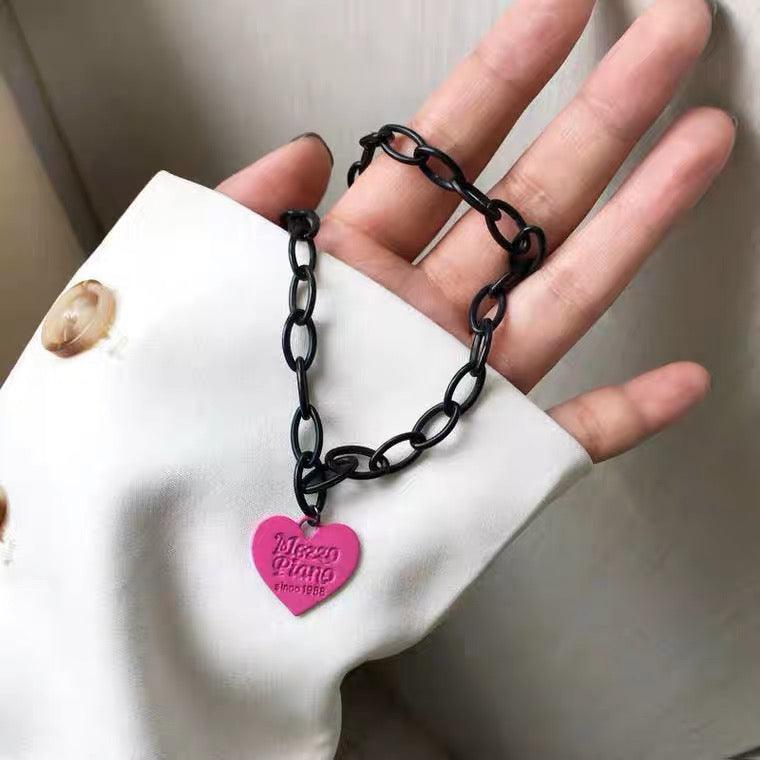 Black Link Chain Necklace