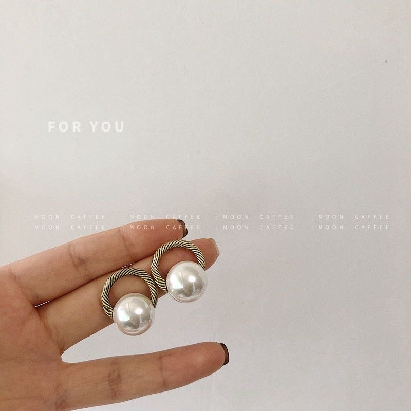 Silver Plated Pearl Stud Earrings
