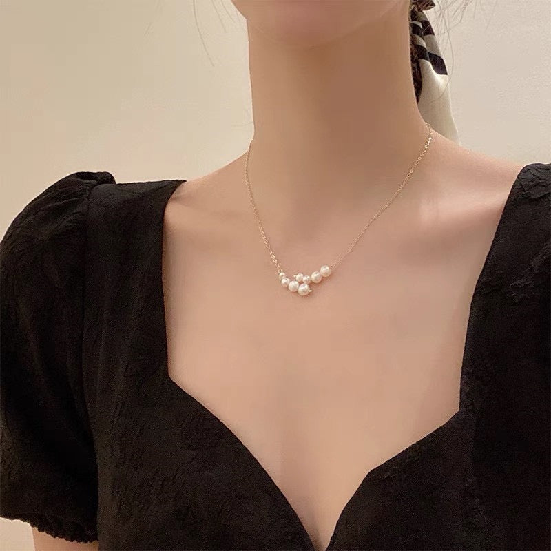 Gold Plated Pearl Necklace