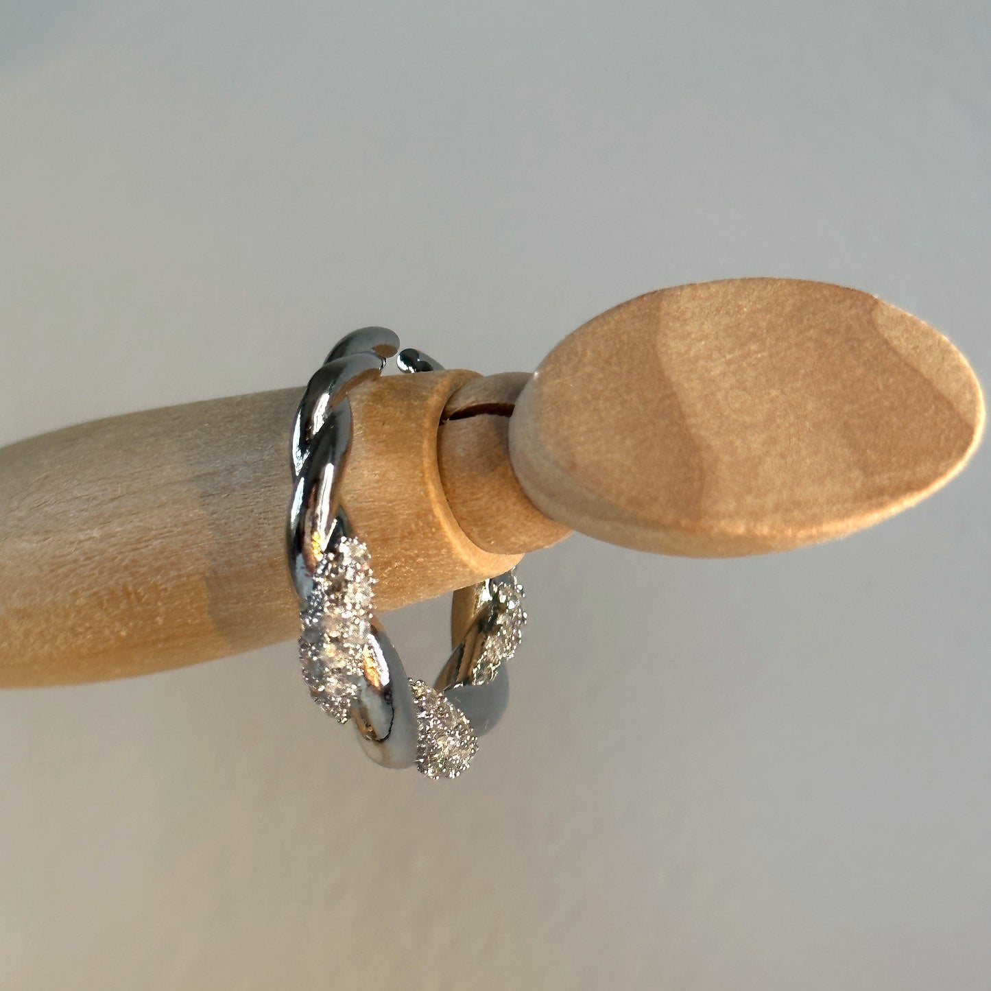 Silver-Plated ring with Diamonds