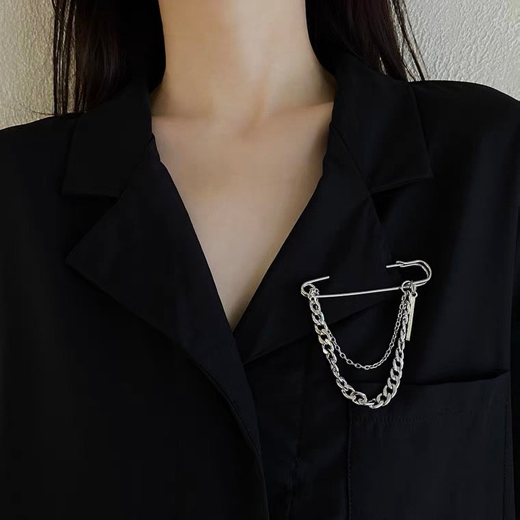 Double Chain Brooch