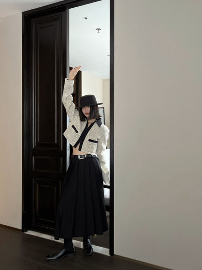 小香短款外套Textured Crop Jacket