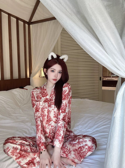 【富家千金】新年红睡衣套装Lucky Red Embroidery Pyjama