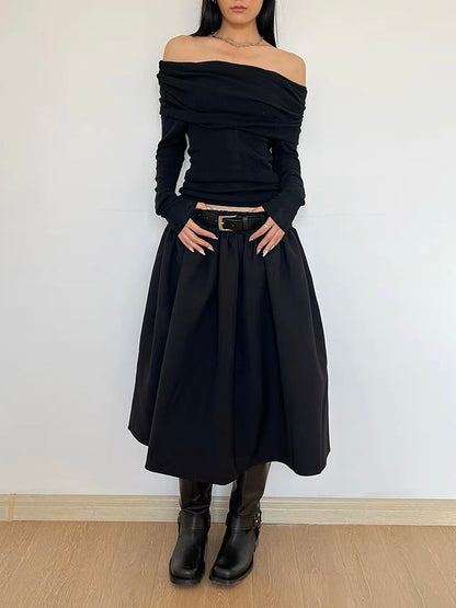 30%OFF_山本暗黑蓬蓬裙Salline Pleated Skirt