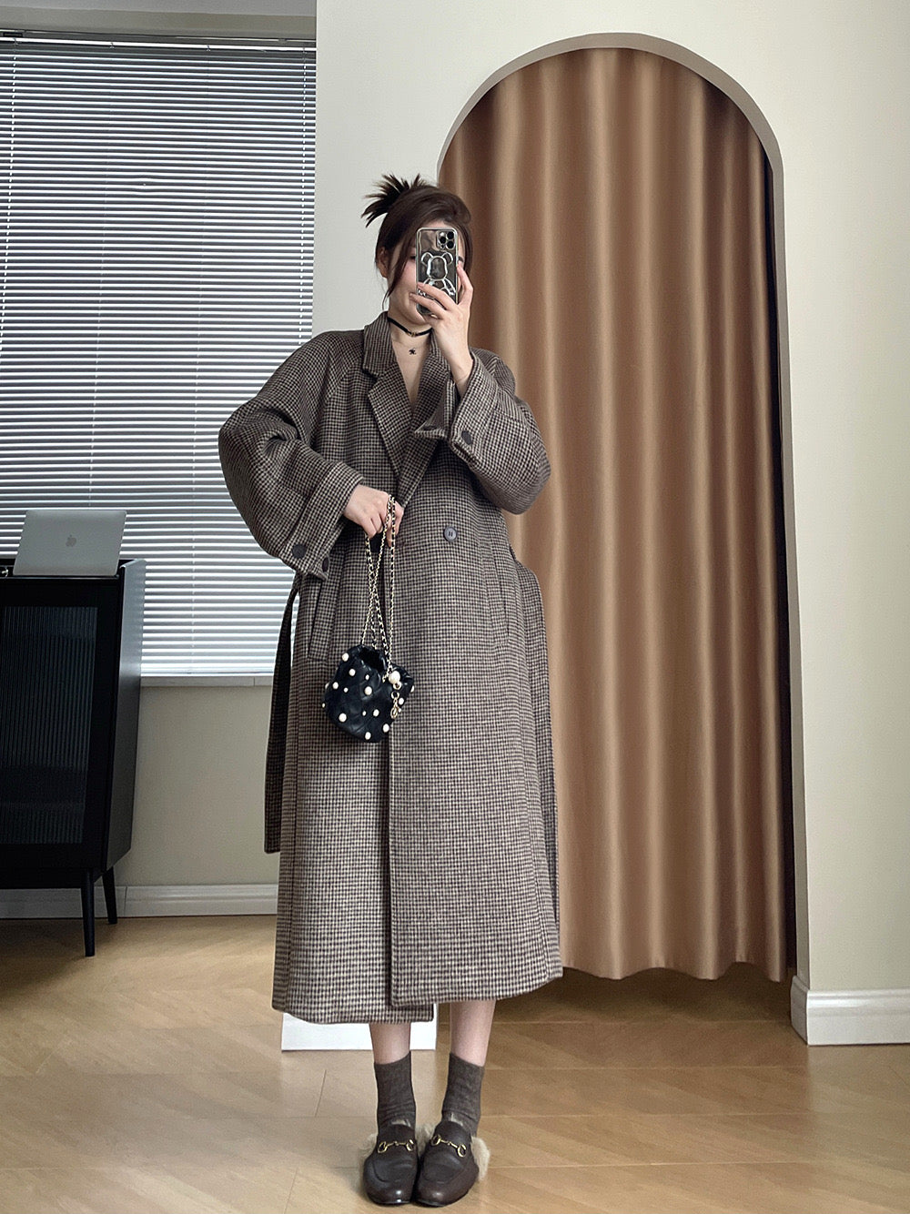 20%OFF_重工千鸟格大衣50羊毛Plaid Wool Coat