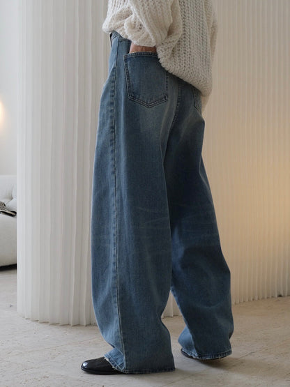 40%OFF_【巴黎街头】高腰阔型牛仔裤High-Rise Wide Leg Jean