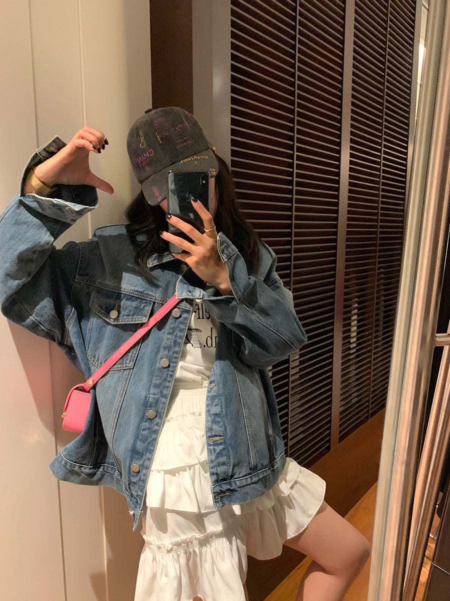 超经典水洗廓型牛仔外套Classic Denim Jacket