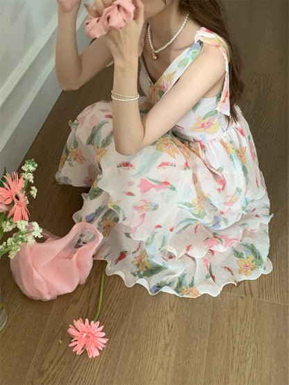 15%OFF_海边度假大花瓣连衣裙Cliffon Floral Dress