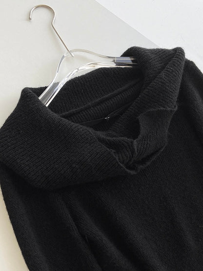 纯欲一字肩毛衣Knit Top with String Detail