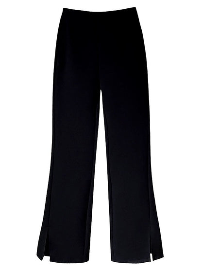 20%OFF_高腰弹力微喇开叉裤High Waisted Slit Wide Leg Trouser