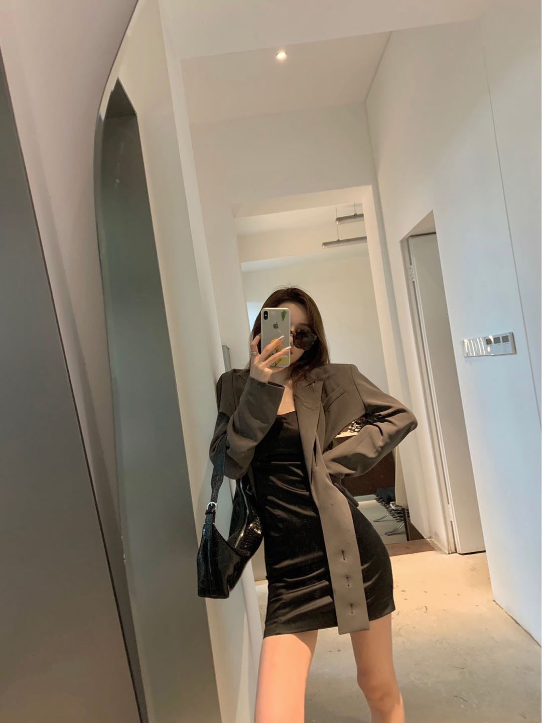 40%OFF_御姐露背绑带套装Grey Backless Suit