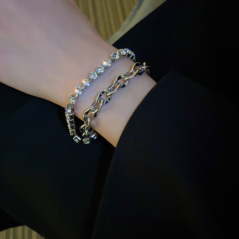 Double Chain Diamond Bracelet