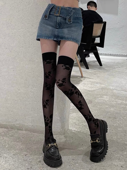 30%OFF_做旧腰带牛仔半裙Belted High Waist Denim Mini Skirt