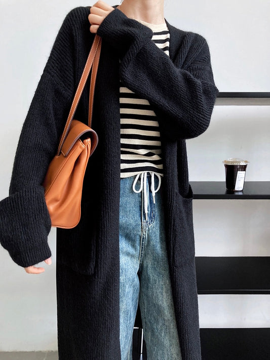 针织长款开衫 Long Knit Cardigan