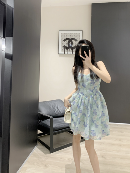 30%OFF_蓝色蝴蝶短款连衣裙🦋French Impression Dress