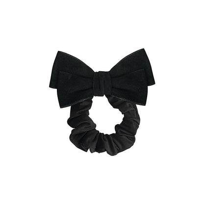 Black Bow Velvet Hair Scrunchie