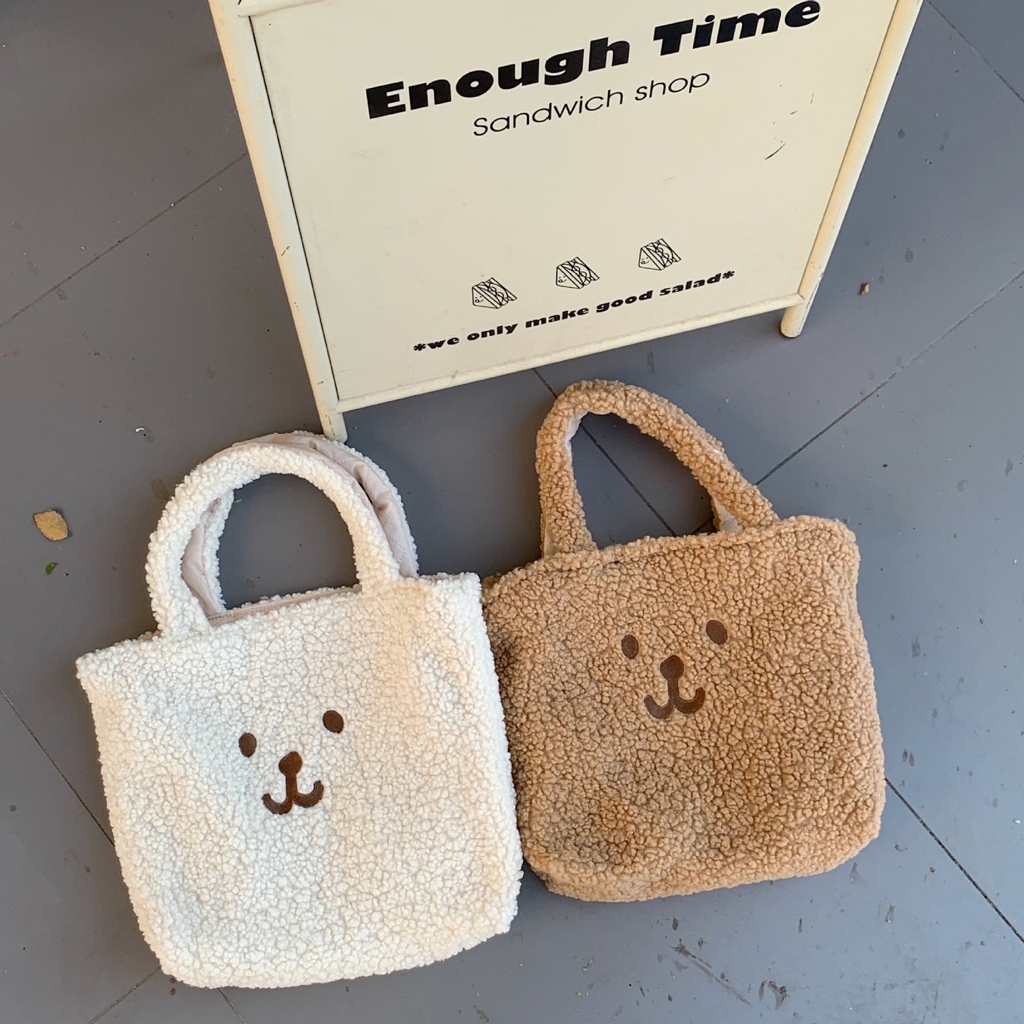 50%OFF_小熊托特包Fleece Tote Bag