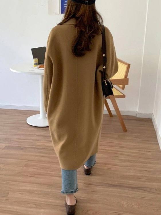 20%OFF_卡其羊毛呢大衣Khaki Wool Button Coat