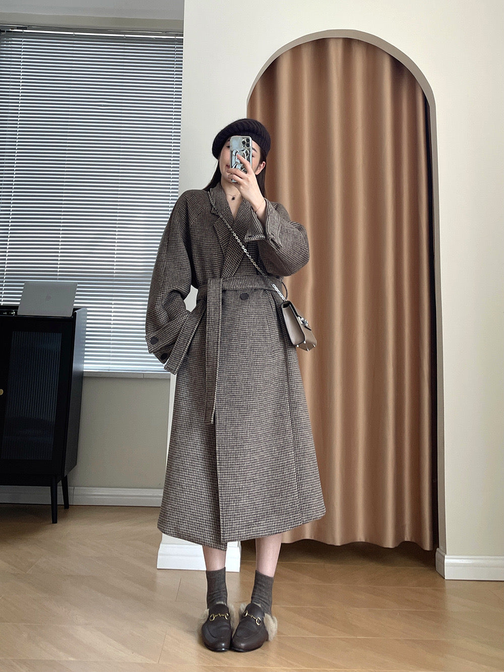 20%OFF_重工千鸟格大衣50羊毛Plaid Wool Coat