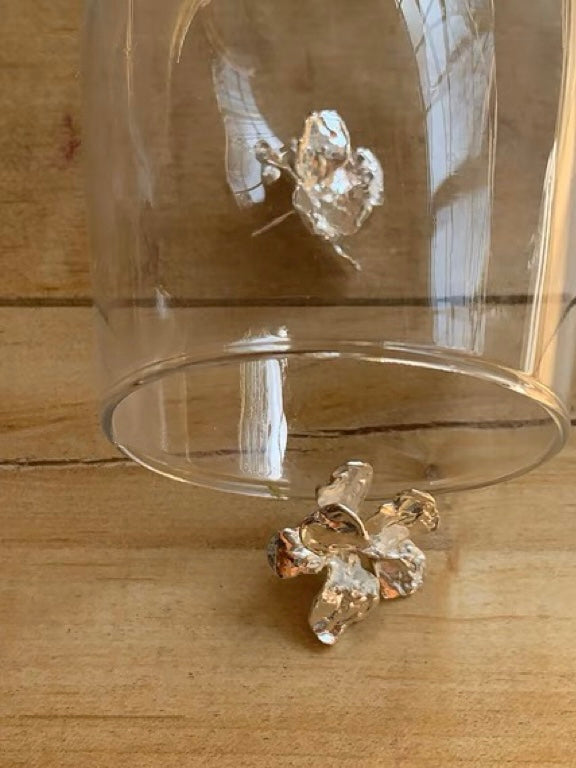 Silver Plated Floral Stud Earrings