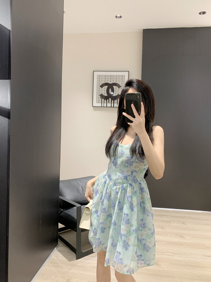 30%OFF_蓝色蝴蝶短款连衣裙🦋French Impression Dress