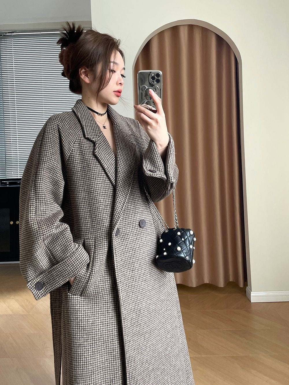 20%OFF_重工千鸟格大衣50羊毛Plaid Wool Coat