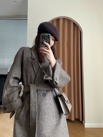 20%OFF_重工千鸟格大衣50羊毛Plaid Wool Coat