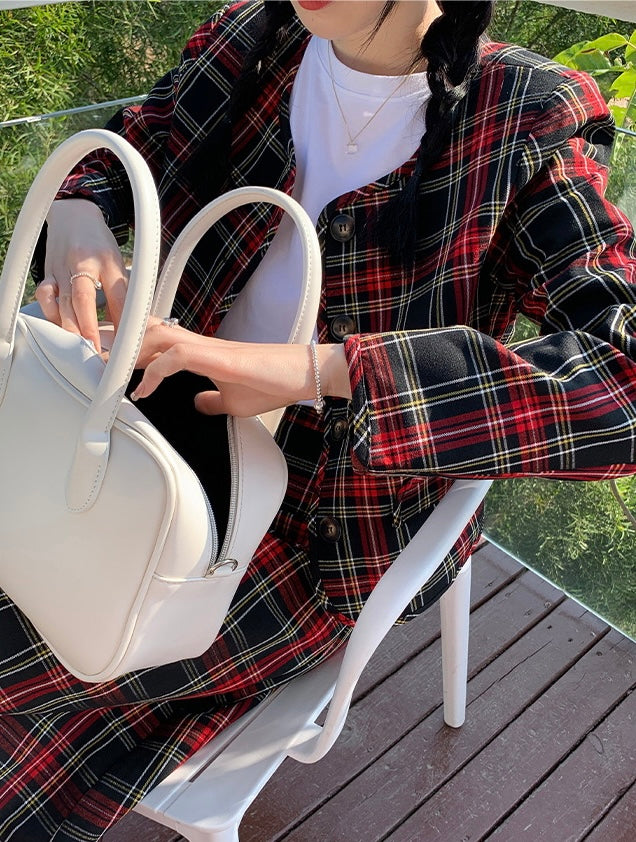 30%OFF_白色miu系手提包White Handbag with Shoulder Strap