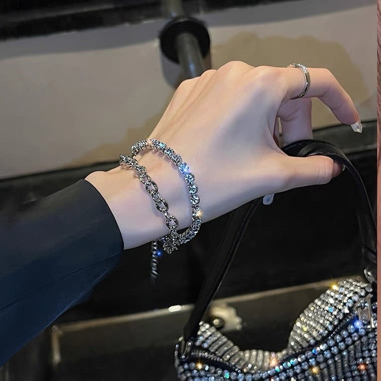 Double Chain Diamond Bracelet