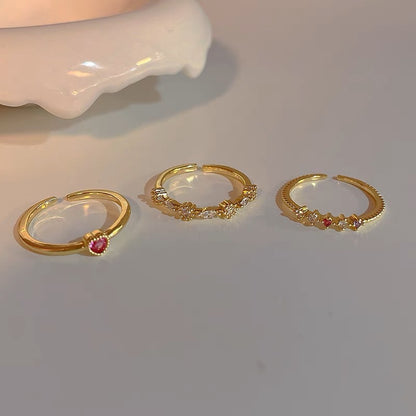 Gold Plated Ring Sets with Diamonds