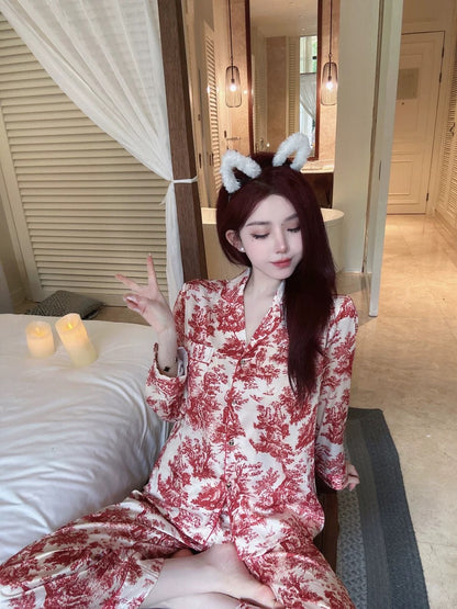 【富家千金】新年红睡衣套装Lucky Red Embroidery Pyjama