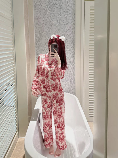 【富家千金】新年红睡衣套装Lucky Red Embroidery Pyjama