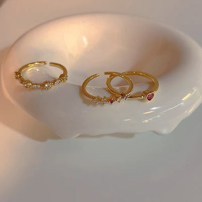 Gold Plated Ring Sets with Diamonds