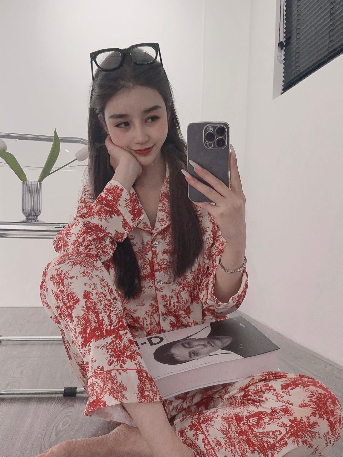 【富家千金】新年红睡衣套装Lucky Red Embroidery Pyjama