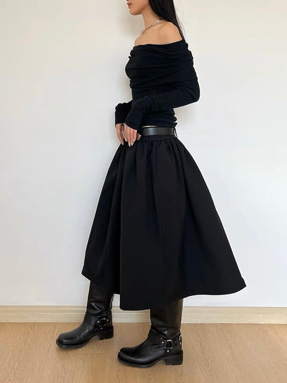 30%OFF_山本暗黑蓬蓬裙Salline Pleated Skirt