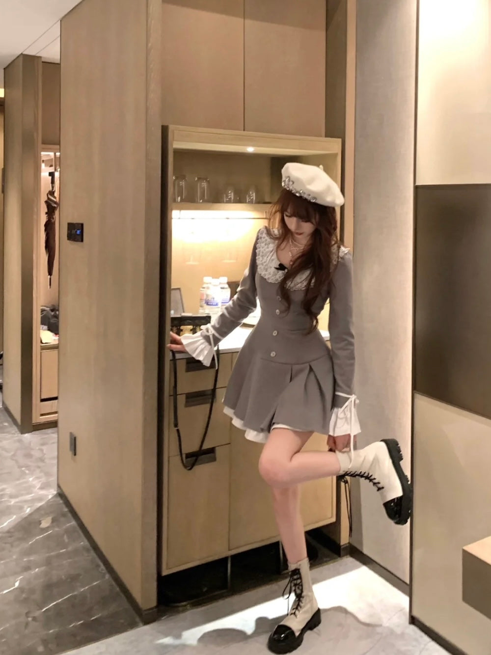 15%OFF_高级感重工连衣裙Doll Collar Dress